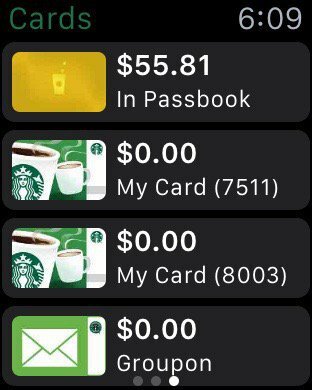 Starbucks Kartı - Apple Watch