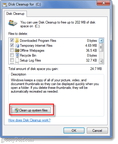 Windows 7'deki systme dosyalarını temizleme