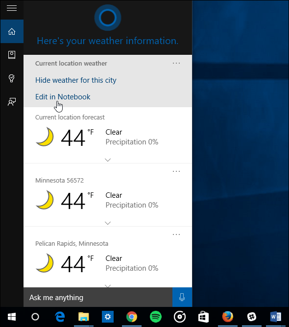 Windows 10 İpucu: Cortana'yı Birden Fazla Şehir İçin Hava Durumu Göster