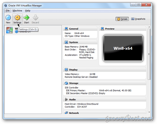 VirtualBox ayarları yapılandırma pencereleri 8